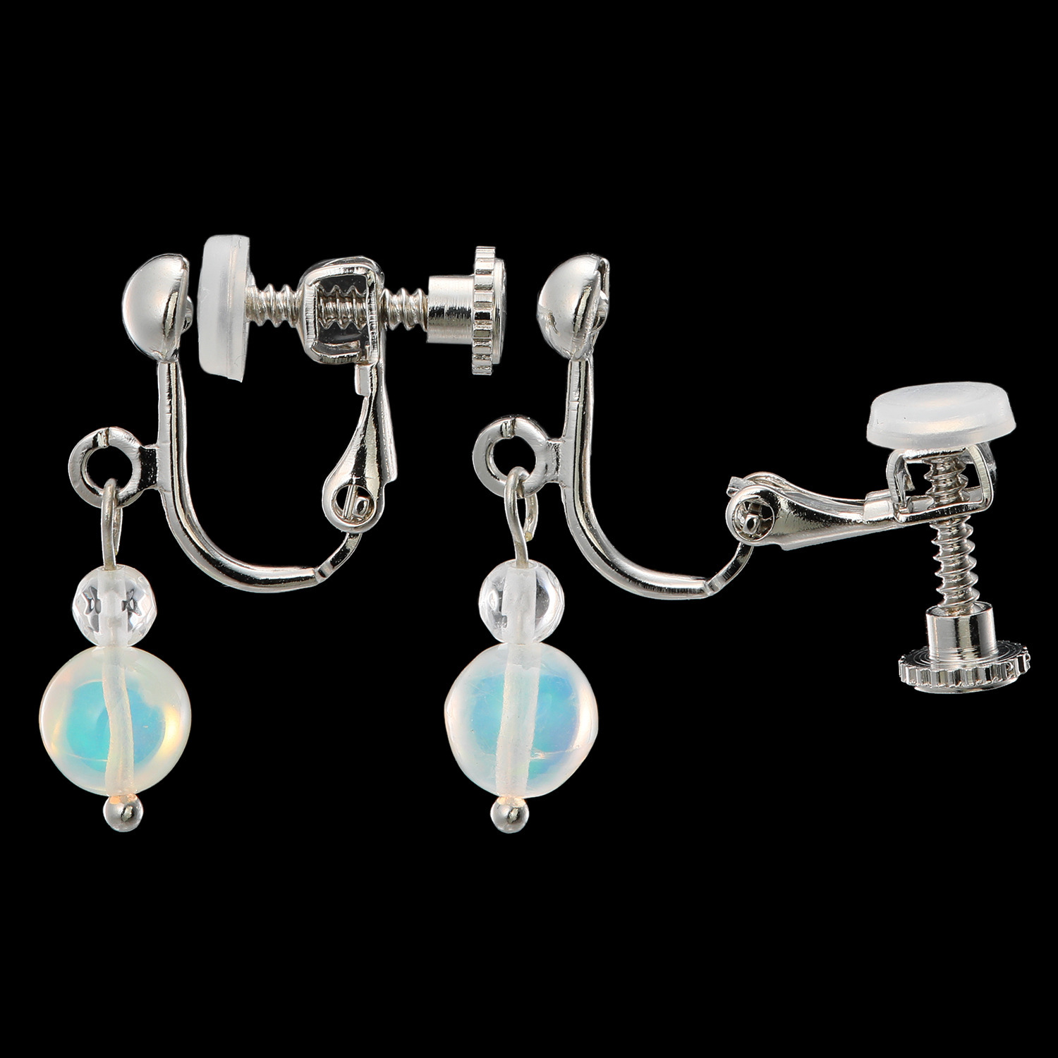 グランシフォレ オパール＆ ロッククリスタルクォーツ スウィング イヤリング／ピアス