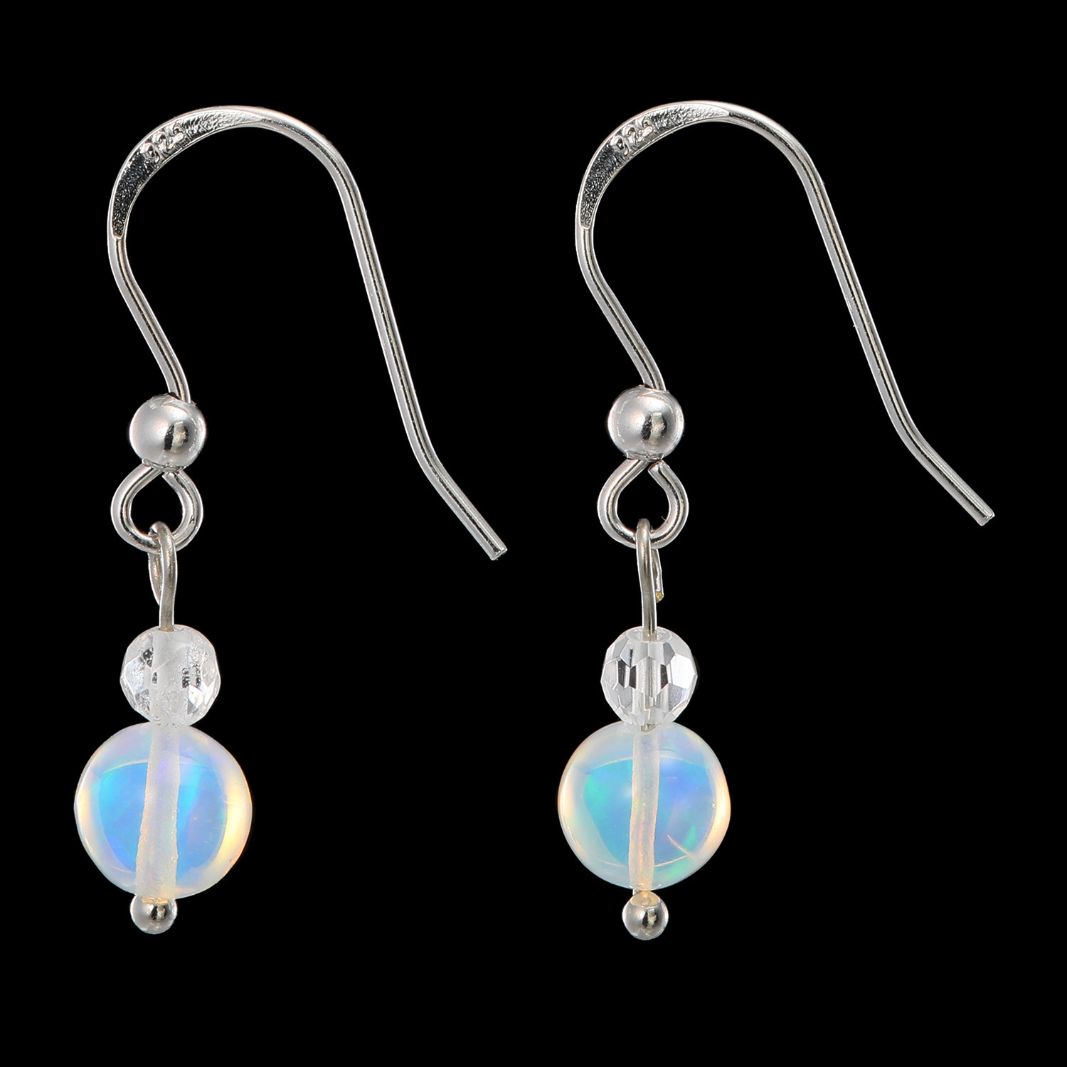 グランシフォレ オパール＆ ロッククリスタルクォーツ スウィング イヤリング／ピアス