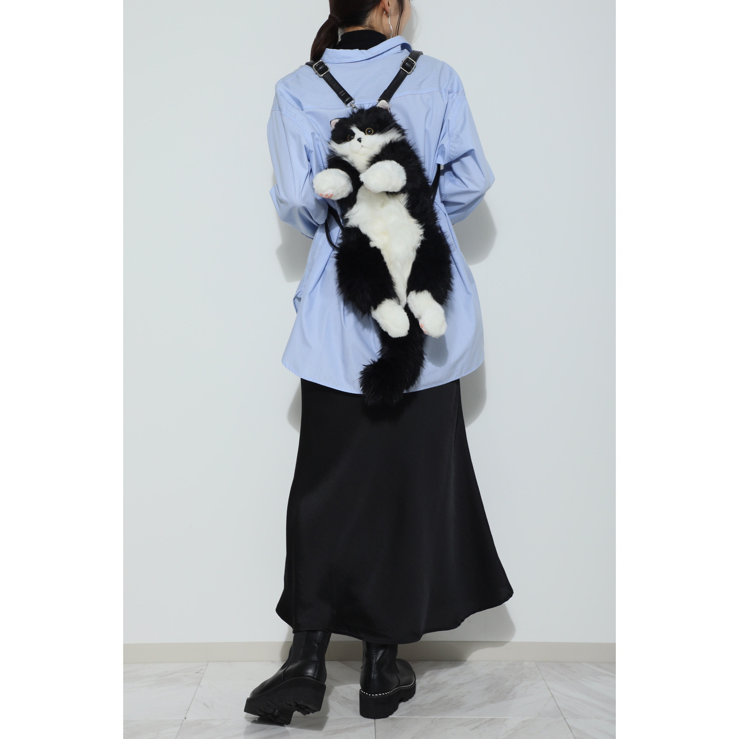 一緒にお出かけしよう！ 猫のぬいぐるみの バックパック