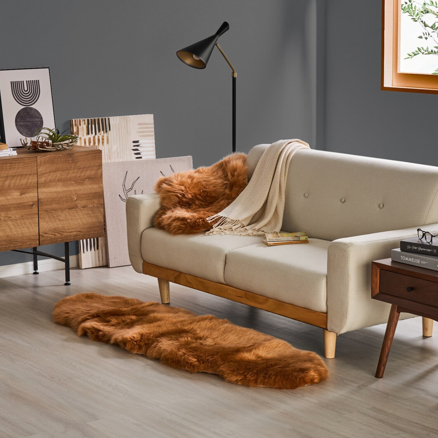 モリリン ニュージーランド産 メリノムートン使用！ ムートンピース＜２匹物＞