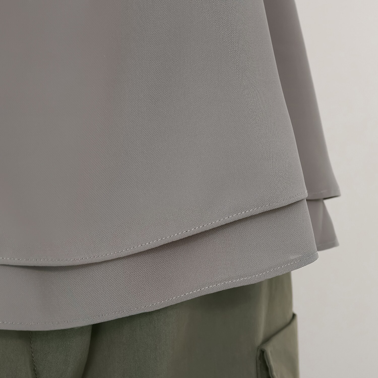 ＢＯＵＮＣＹ　ＢＯＮＤ 着回し力抜群 ダブルレイヤード とろみシフォン フレアーデザイン ノースリーブプルオーバー