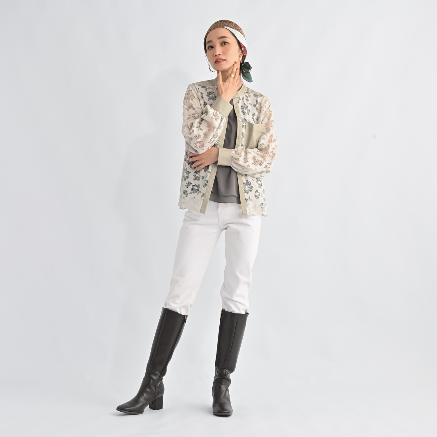 ＢＯＵＮＣＹ　ＢＯＮＤ 着回し力抜群 ダブルレイヤード とろみシフォン フレアーデザイン ノースリーブプルオーバー