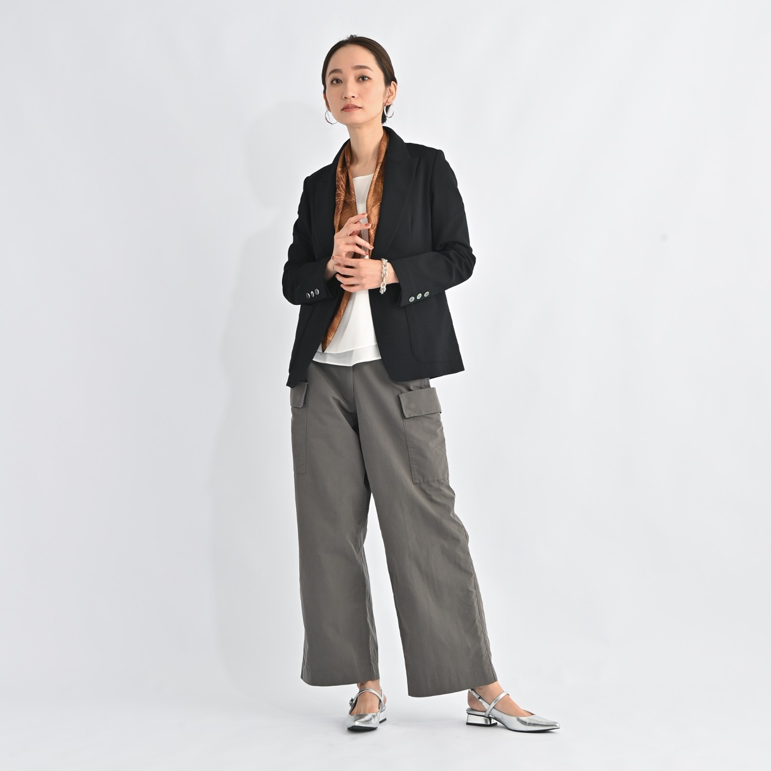 ＢＯＵＮＣＹ　ＢＯＮＤ シャンブレーツイル ハンサムカーゴパンツ