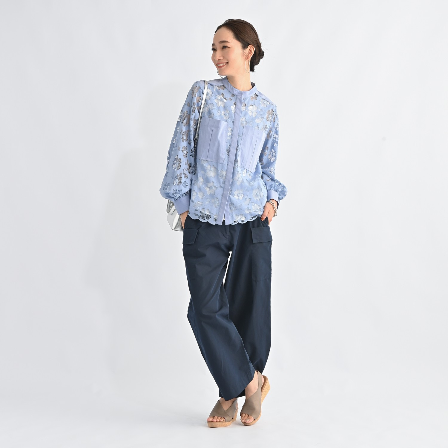 ＢＯＵＮＣＹ　ＢＯＮＤ シャンブレーツイル ハンサムカーゴパンツ