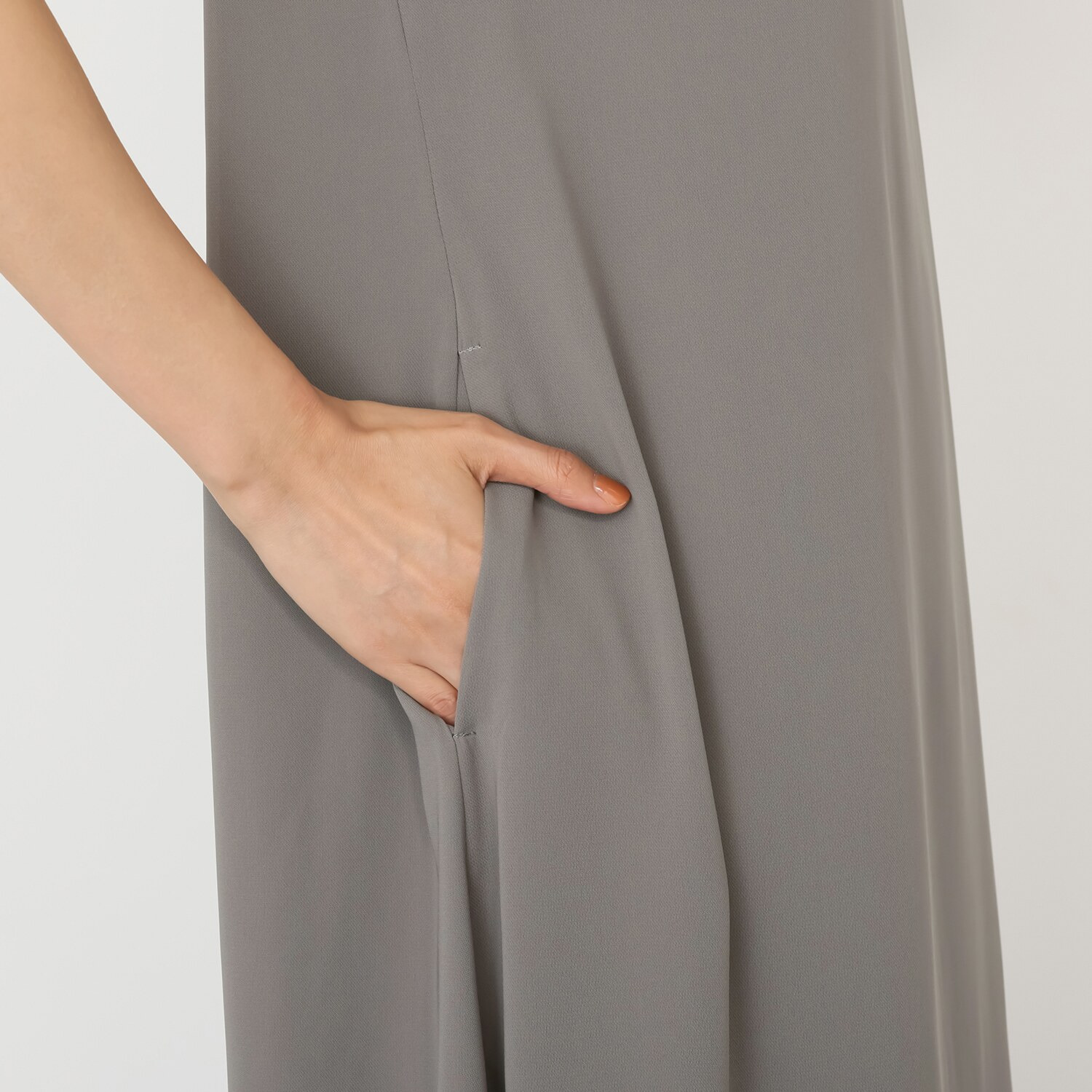 ＢＯＵＮＣＹ　ＢＯＮＤ 袖アレンジが楽しい ドロストギャザーデザイン とろみシフォン ダブルレイヤード フレアーワンピース