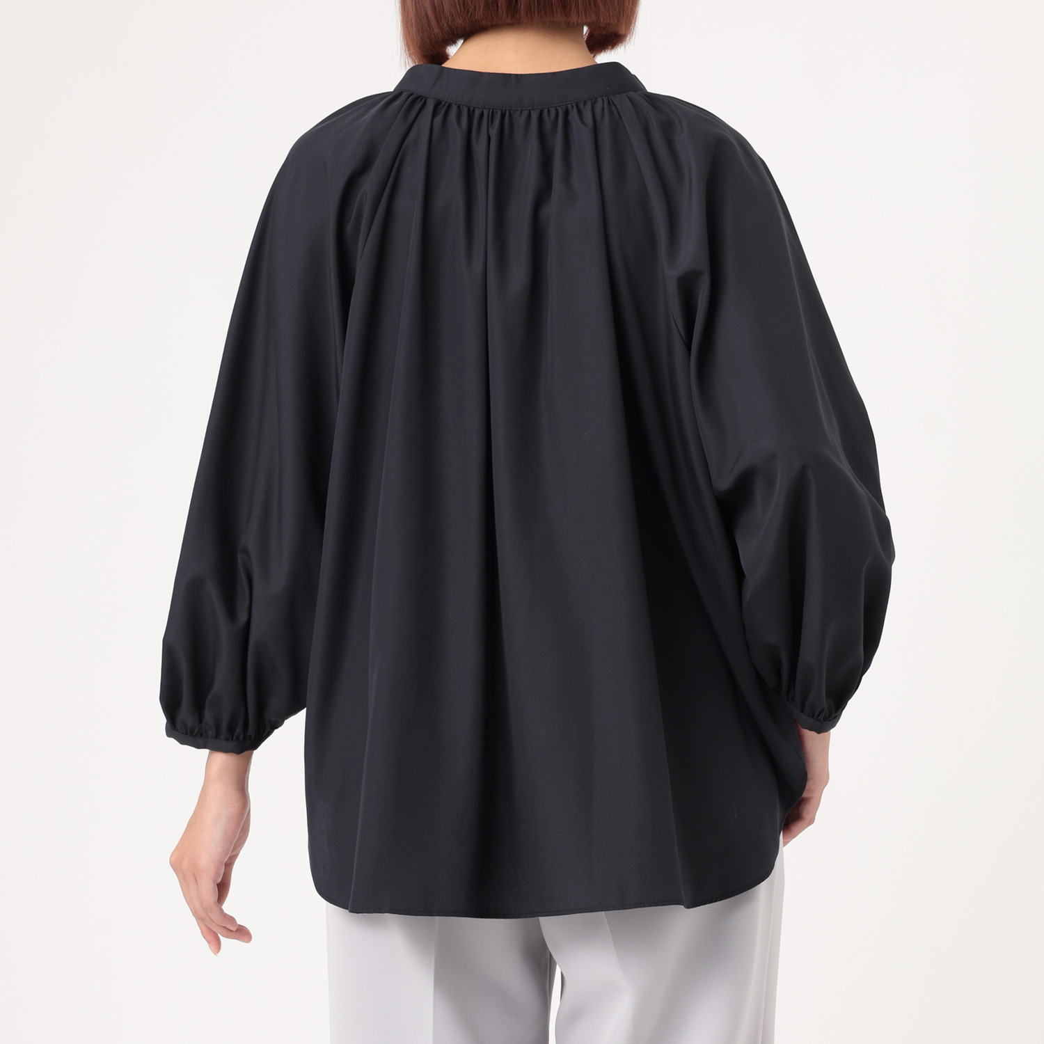 イフェメル／ ダブルフェーストーキョー 日本製 ラグランスリーブ ギャザー リボンブラウス