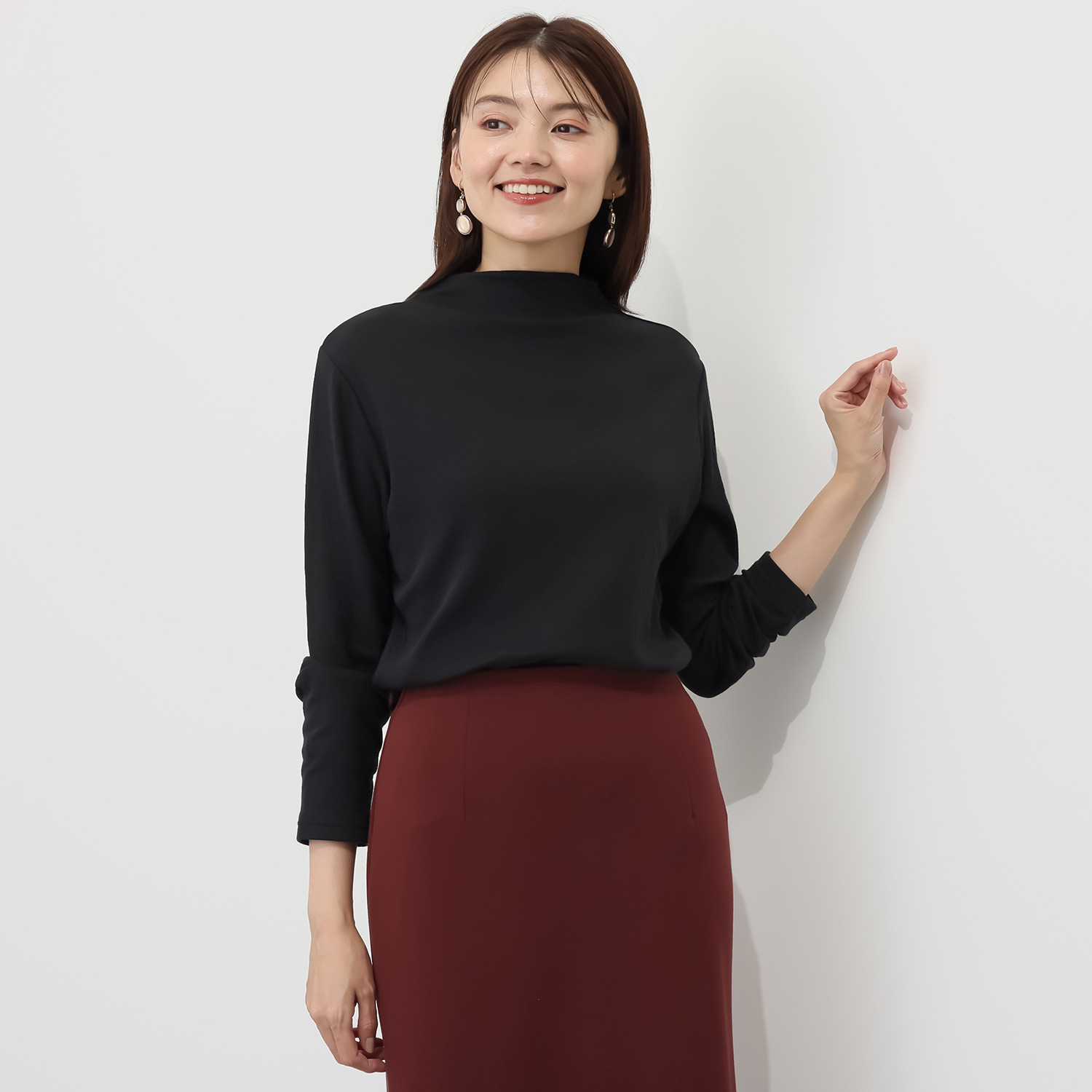 ココンライフ　ドゥ コットン１００％ ガーゼ接結生地使用 ふんわり軽やか ボトルネックプルオーバー