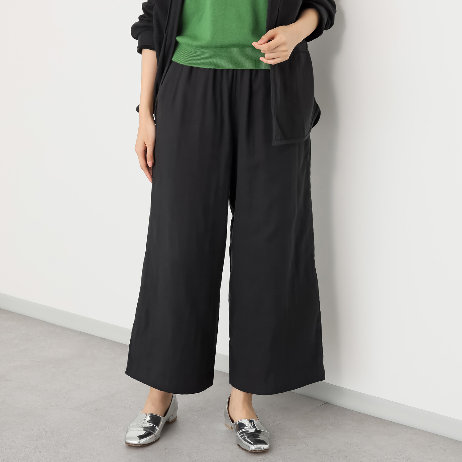 イージーライフ ＵＶカット トリプルガーゼ ワイドパンツ