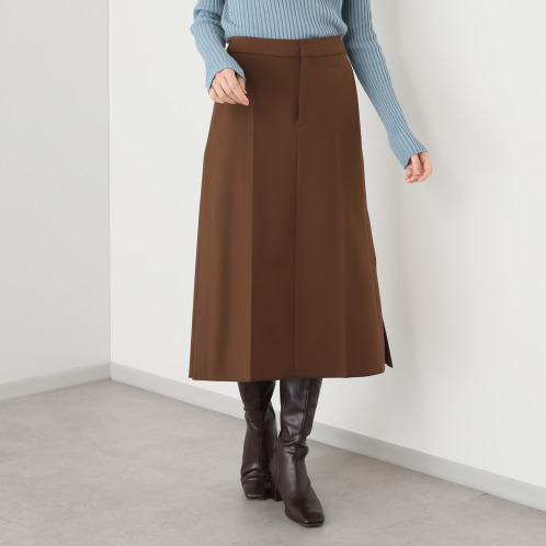 プリモヴァローレ 裏起毛ツイル センタープレス スカート プリモヴァローレ 裏起毛ツイル センタープレス スカート