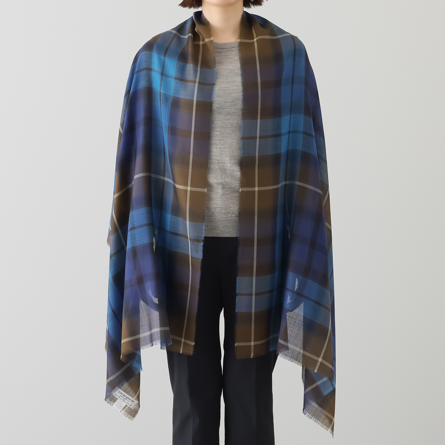 アズイズ　ビーマイセルフ バイ　ネイチャーズ ロキャロン タータンチェック ストール