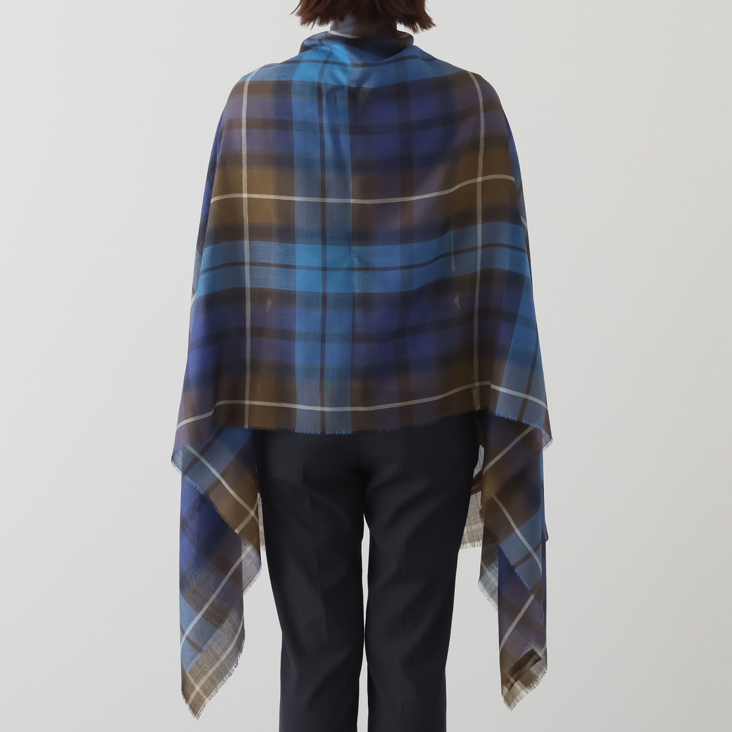 アズイズ　ビーマイセルフ バイ　ネイチャーズ ロキャロン タータンチェック ストール