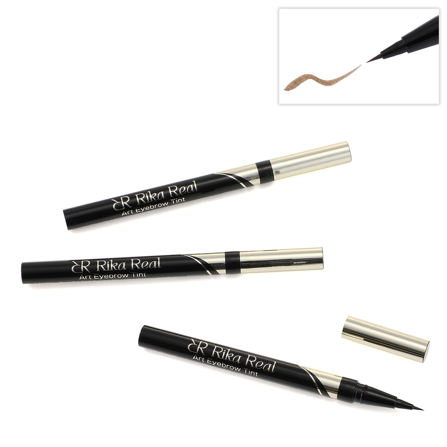 リカリアル メイク効果で美眉を演出し 長時間キープ アートアイブロウティント デビュー３本セット