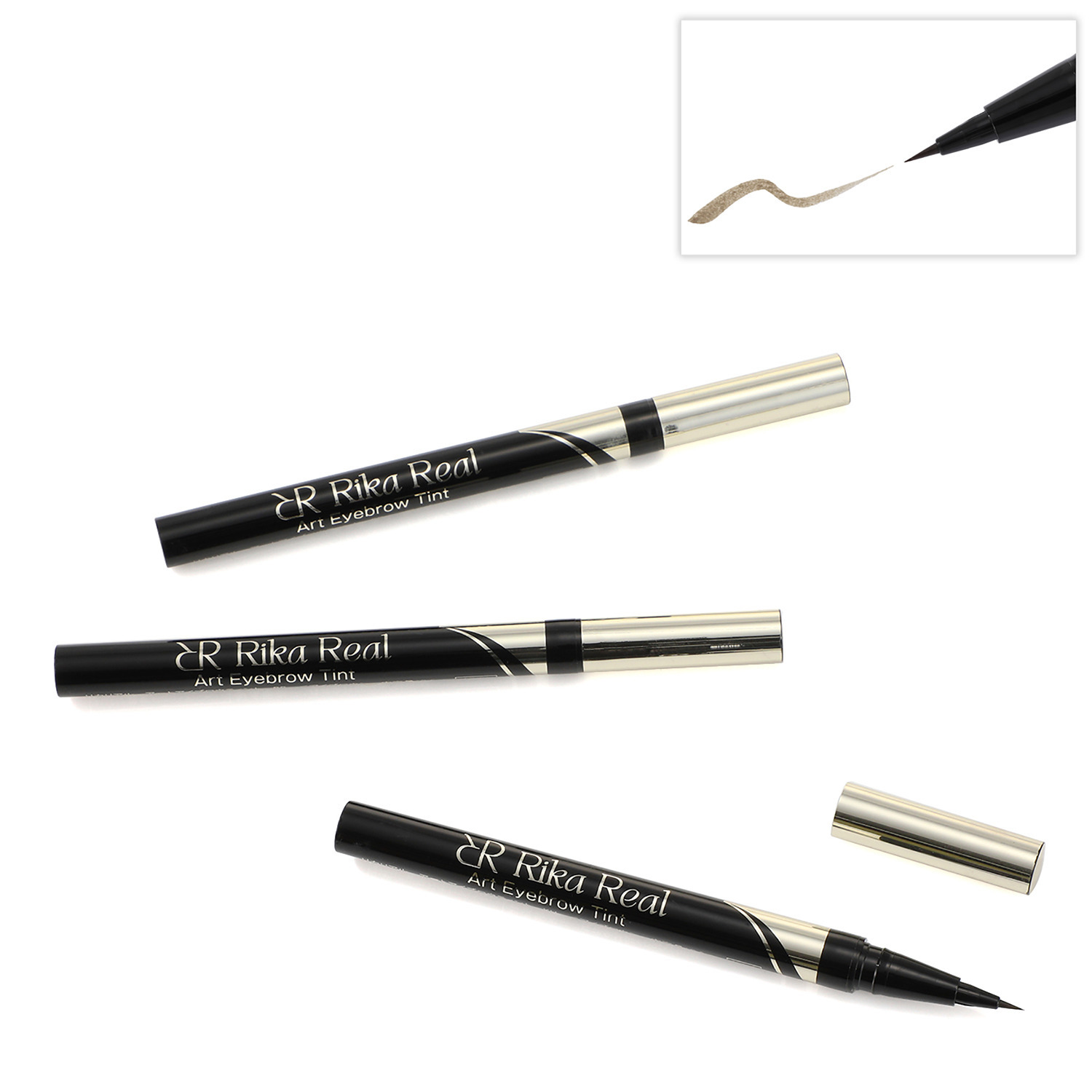 リカリアル メイク効果で美眉を演出し 長時間キープ アートアイブロウティント デビュー３本セット