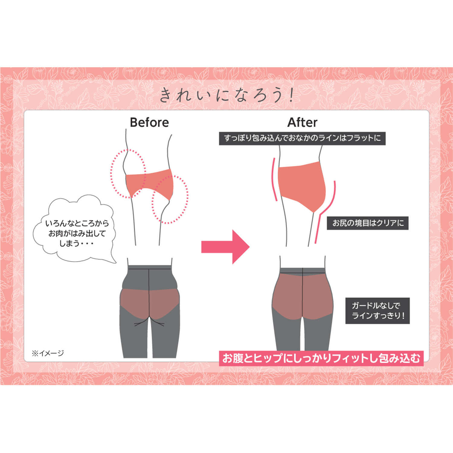 きれいになろう！ 制菌加工 綿混ベア天竺 超フィットショーツ “しっかりバージョン” ５枚セット