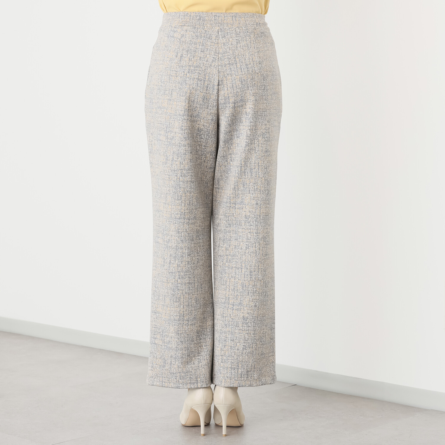 上質ごこち アーバンモザイク ジャガード ストレートパンツ