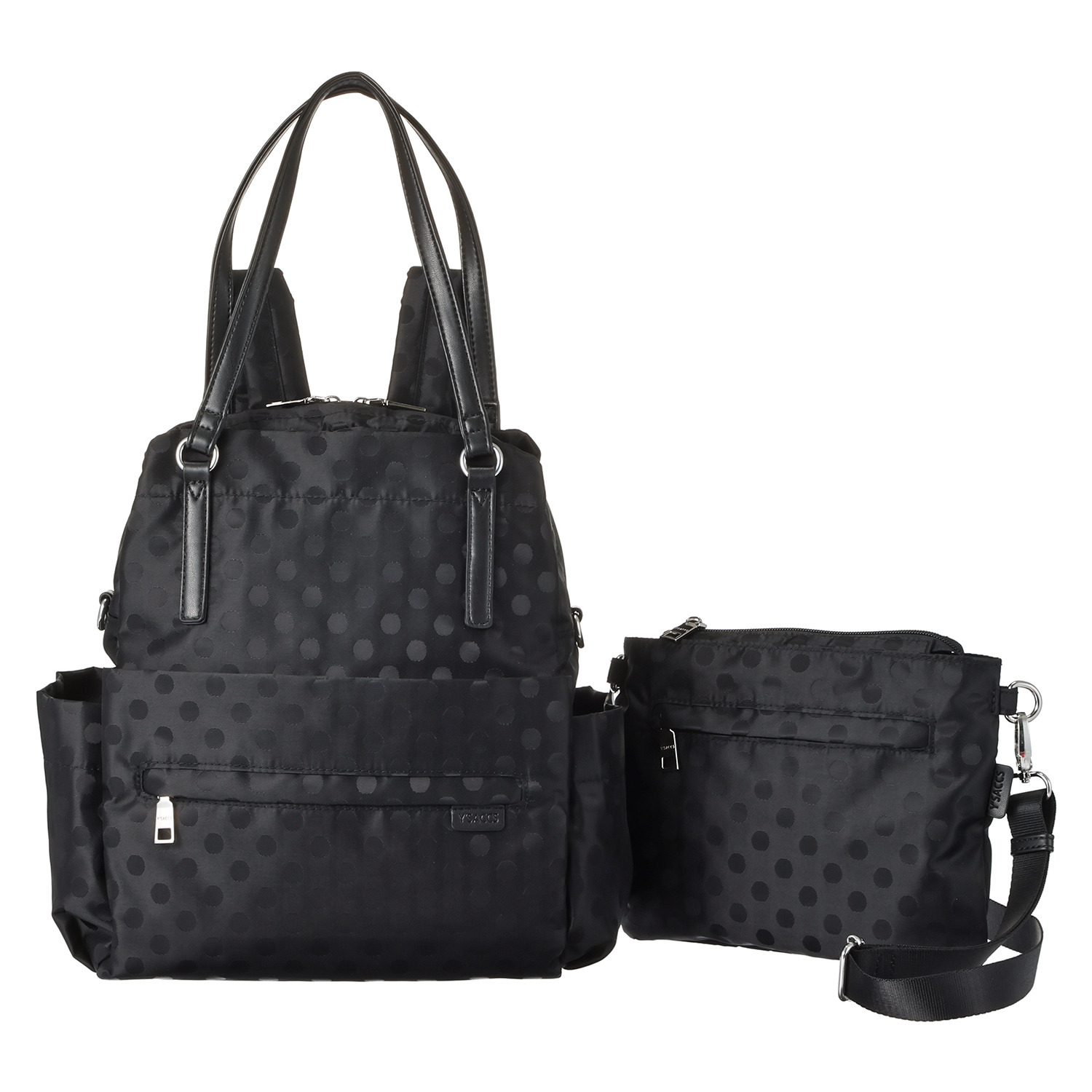 イザック はっ水　軽量 ドットジャガード ３ウェイリュック＆ サコッシュセット