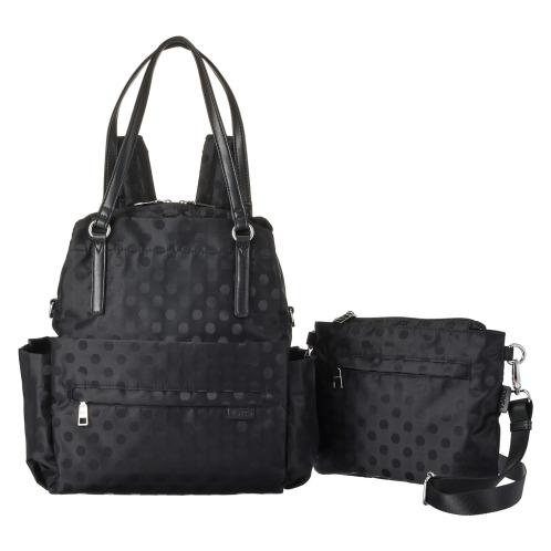 イザック　はっ水　軽量　ドットジャガード　３ウェイリュック＆　サコッシュセット