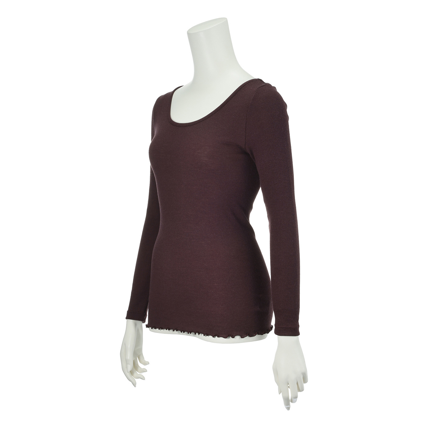 ヘ・エラ 日本製 抗菌防臭・消臭・吸湿発熱 極上メリノウール１００％ バレエネックインナー