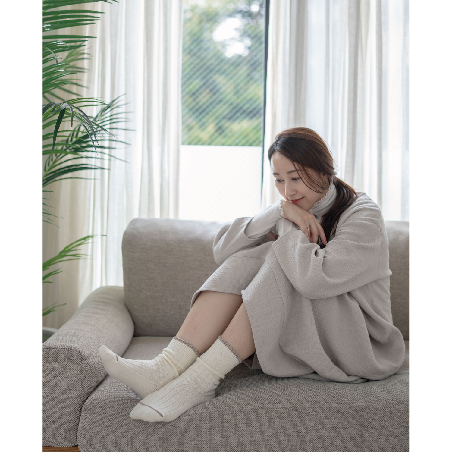 ヘ・エラ 日本製　消臭 メリノウール使用 靴下２足組＜婦人用＞