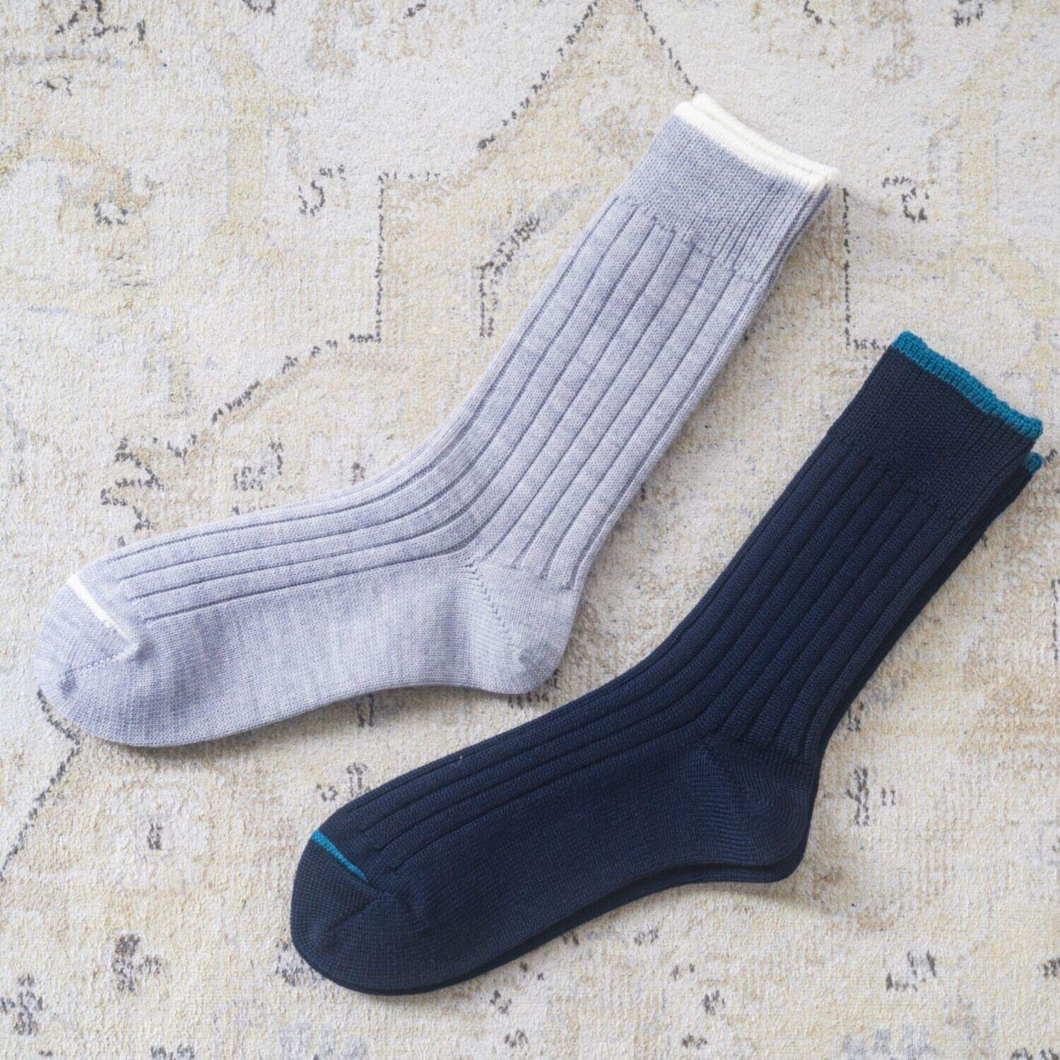 ヘ・エラ 日本製　消臭 メリノウール使用 靴下２足組＜紳士用＞