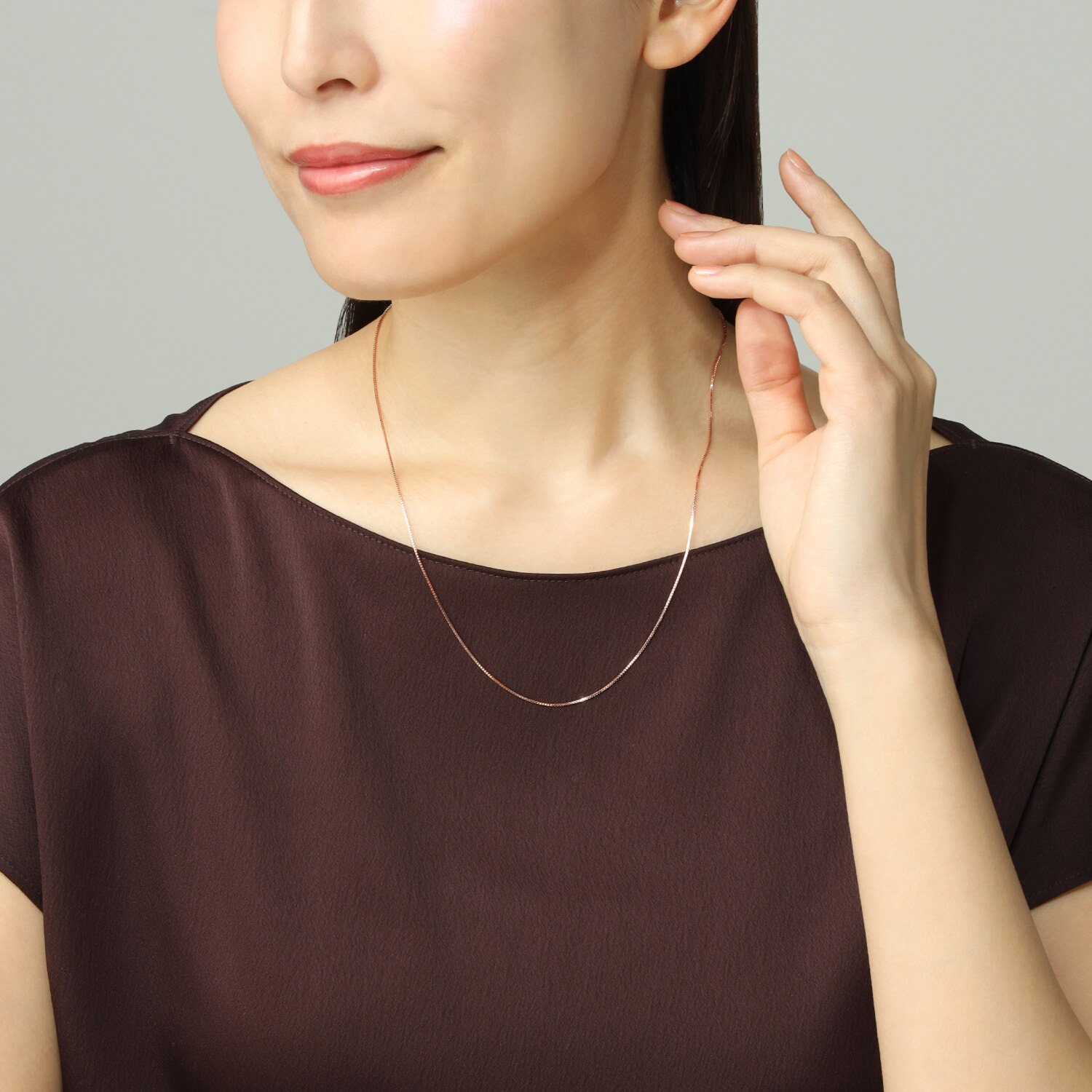 ルチェルーナ シルバー ボックスチェーン ネックレス