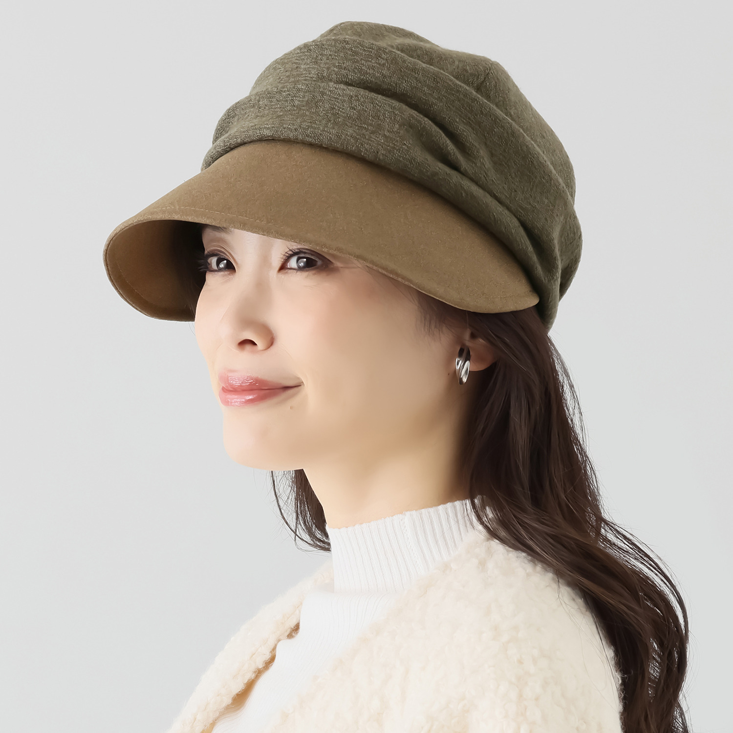 ベル・モード 日本製 ウールガーゼの エアリードレープ キャスケット