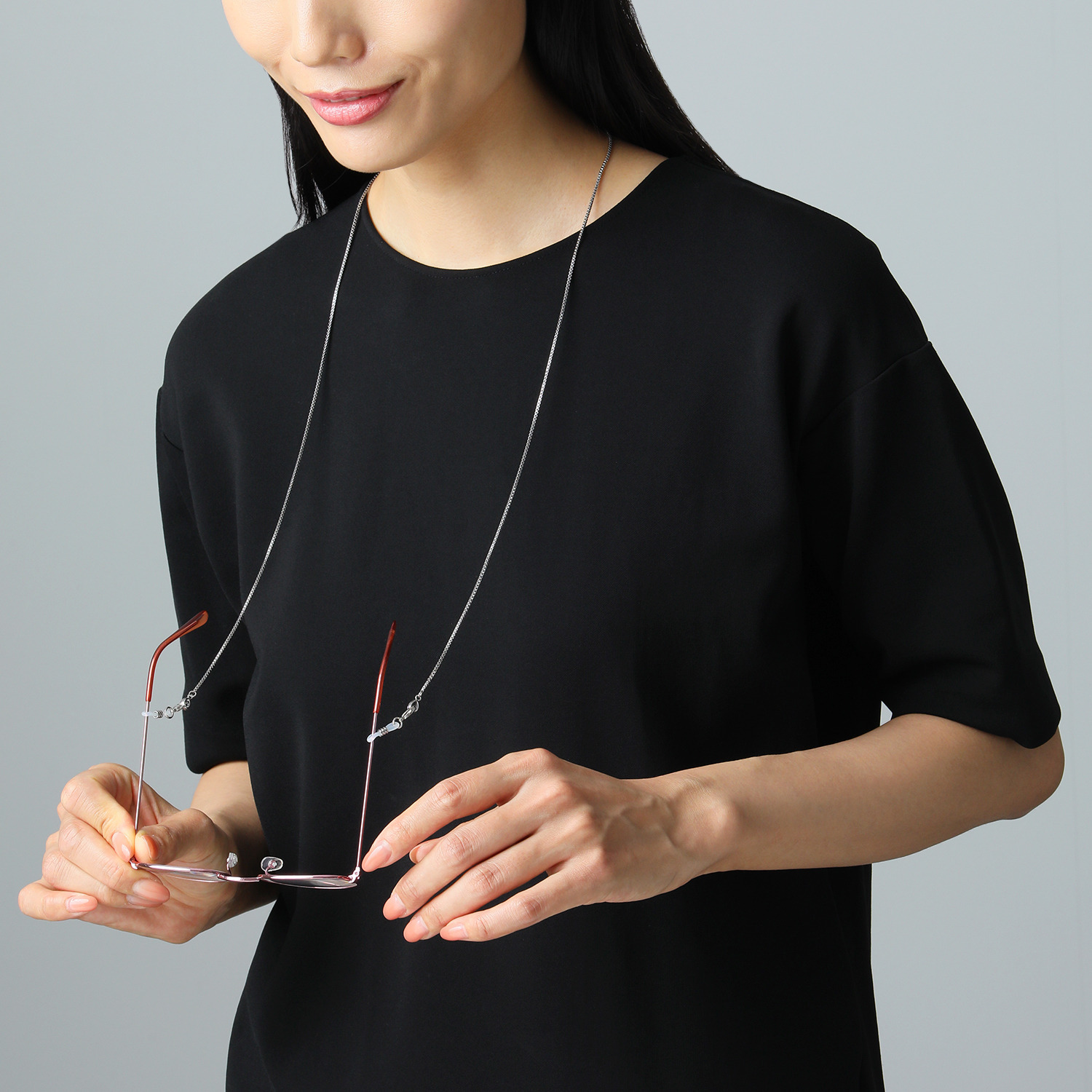 エアリーフェアリー プレシオサ社製 クリスタルガラス スターモティーフ スライド ロングネックレス＆ 淡水パールチャーム