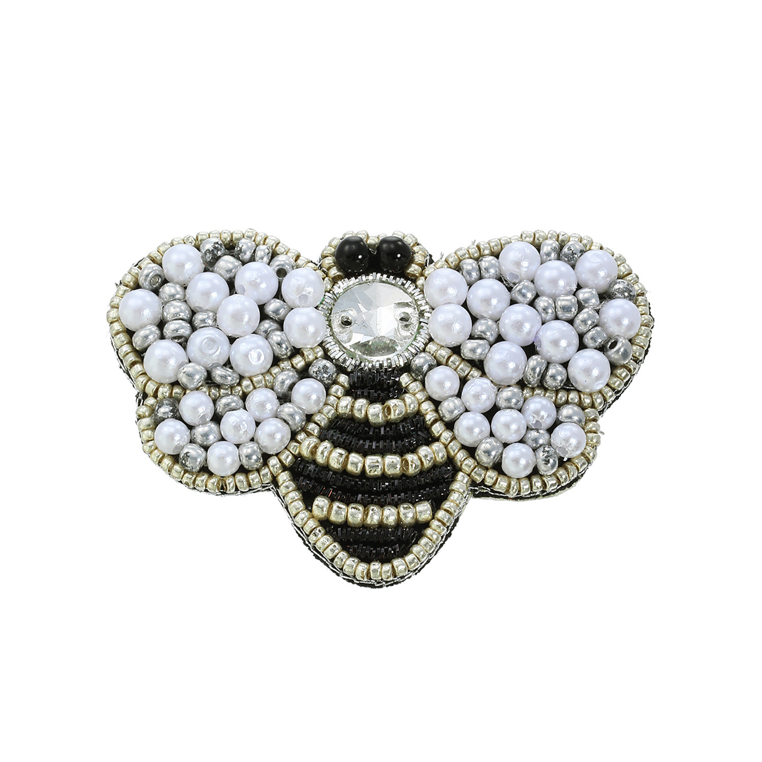 メルレット 着脱簡単 ビーズ刺しゅう ラッキーモティーフ マグネットブローチ