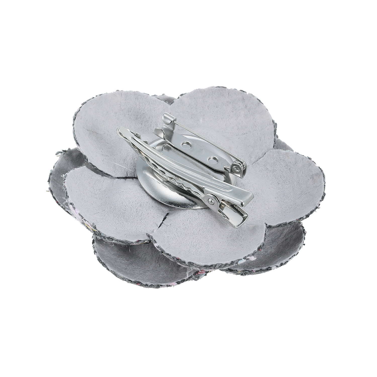 メルレット ファンシーツイード カメリア ２ウェイ クリップブローチ