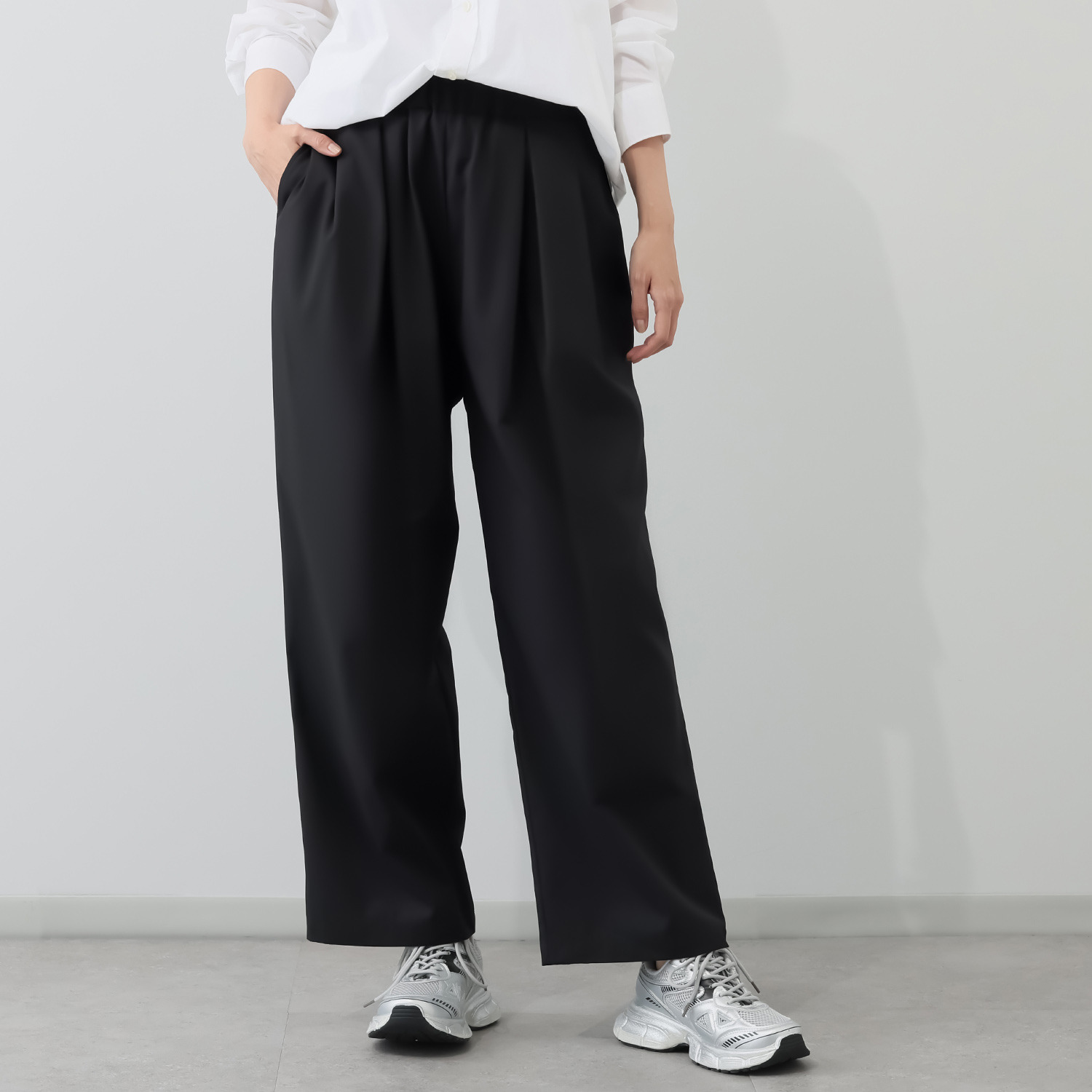 ヘ・エラ はっ水 大人美人 シルエットが決めて ワイドパンツ