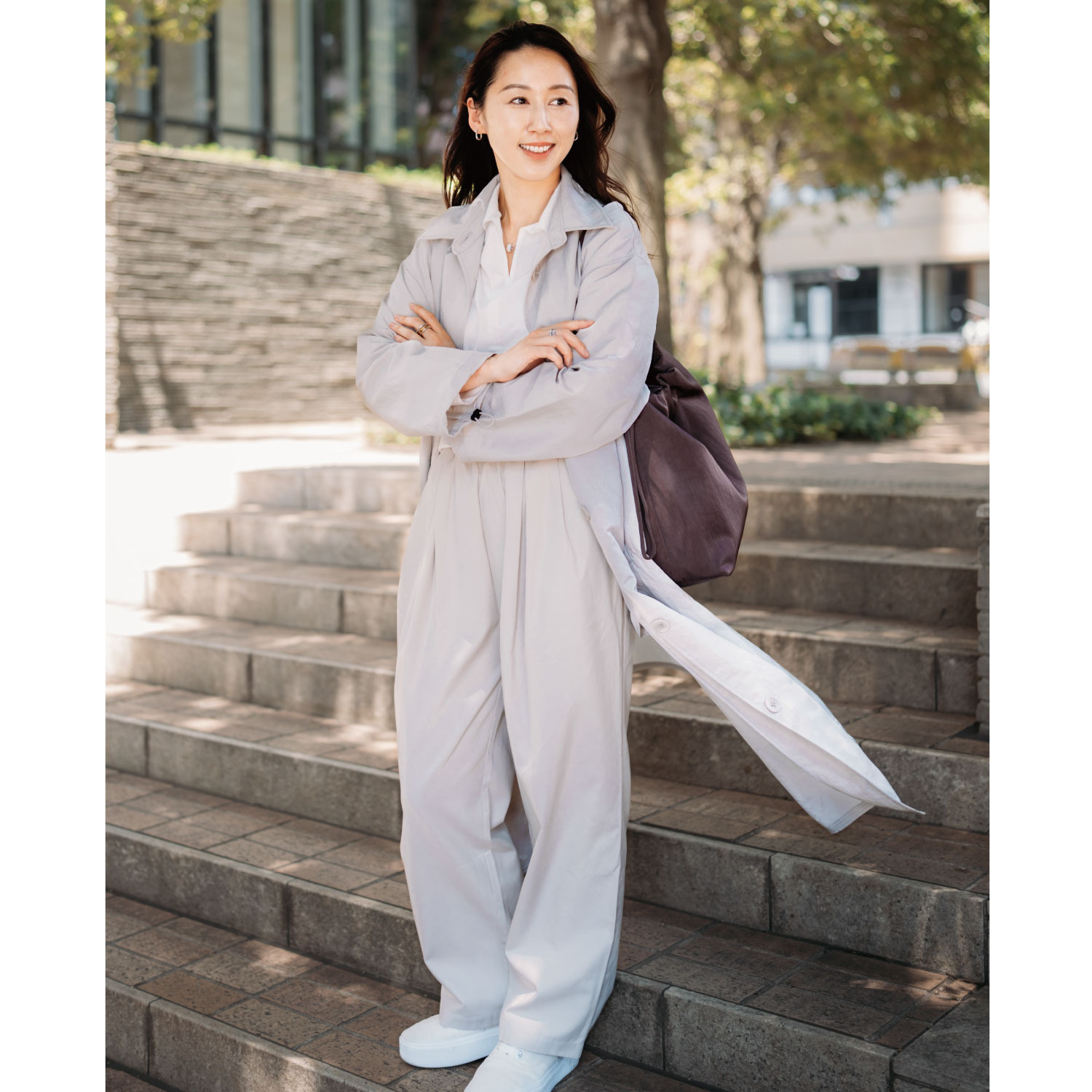 ヘ・エラ はっ水 大人美人 シルエットが決めて ワイドパンツ