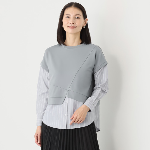 マチュート　重ねずに叶う今っぽさ　レイヤード風トップス