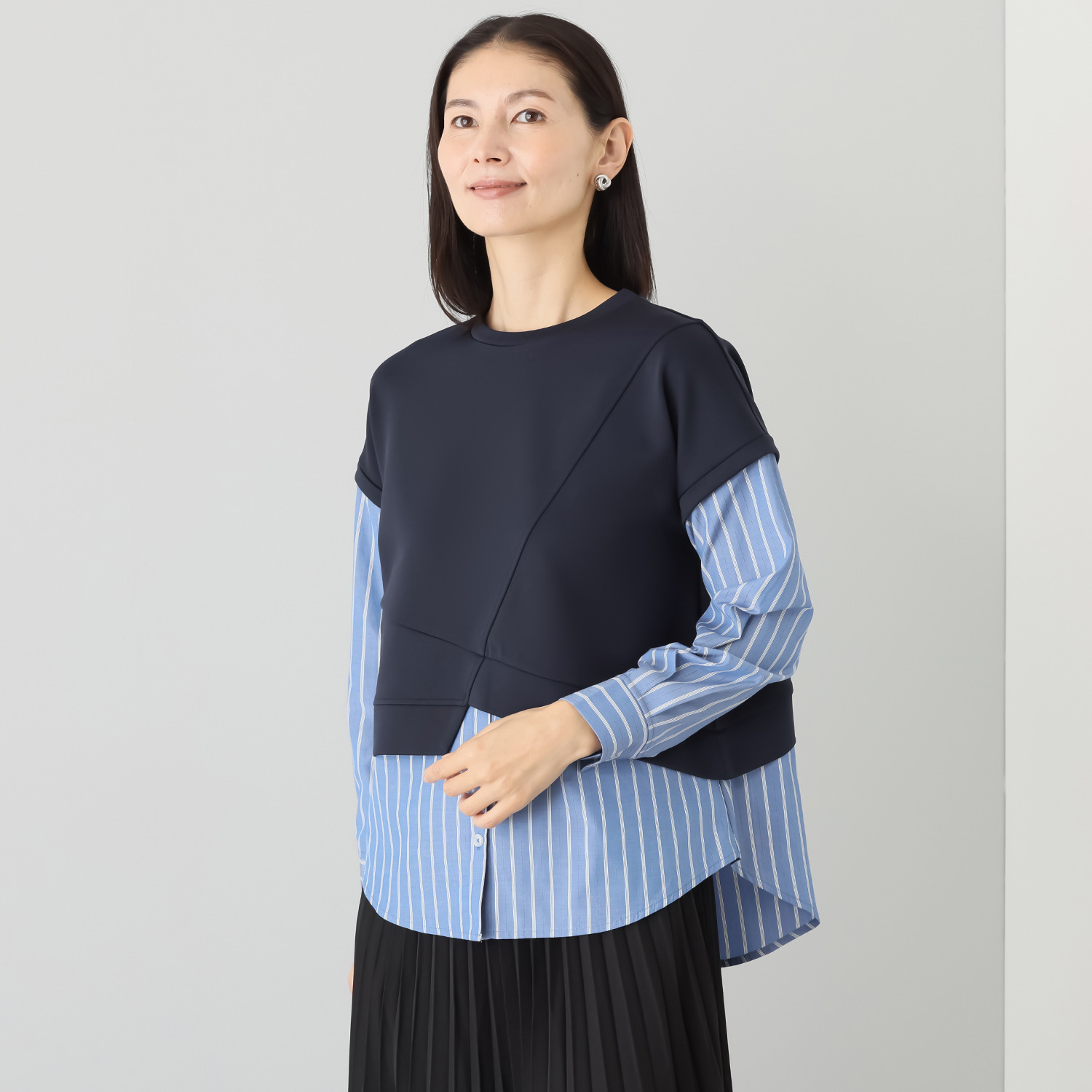 マチュート 重ねずに叶う今っぽさ レイヤード風トップス