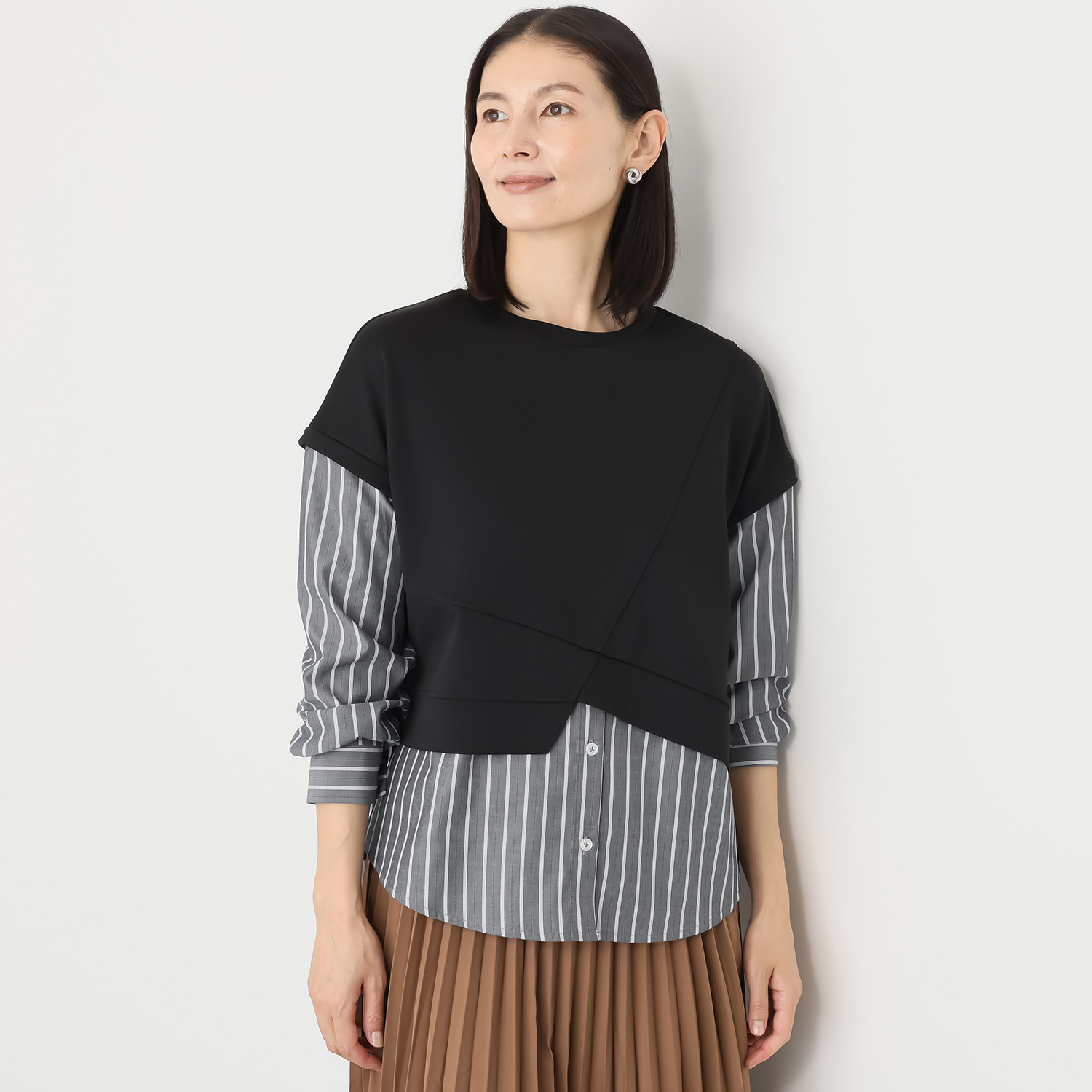 マチュート 重ねずに叶う今っぽさ レイヤード風トップス