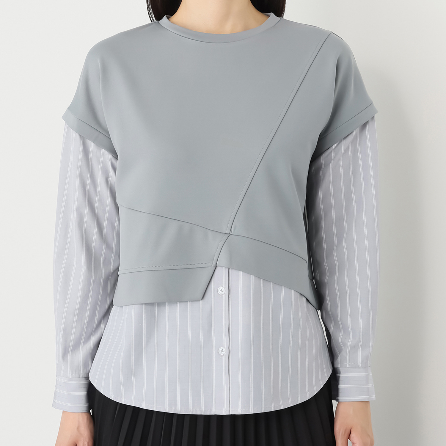 マチュート 重ねずに叶う今っぽさ レイヤード風トップス