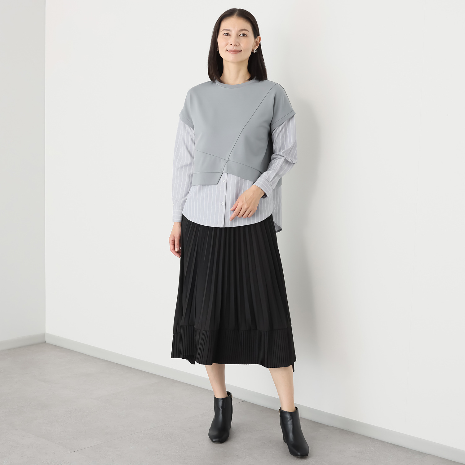 マチュート 重ねずに叶う今っぽさ レイヤード風トップス