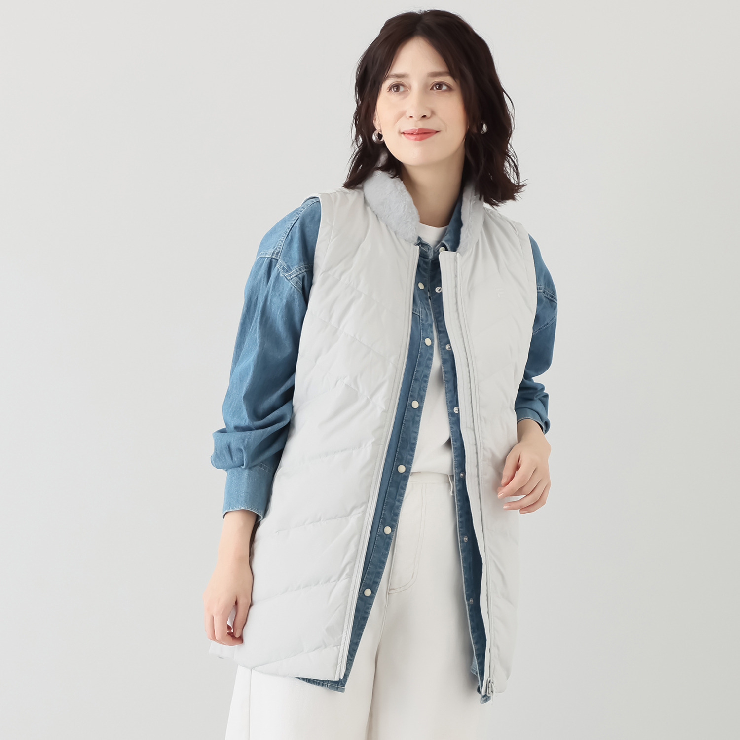 フィラ はっ水・防風 キルトステッチ スペシャルダウンベスト