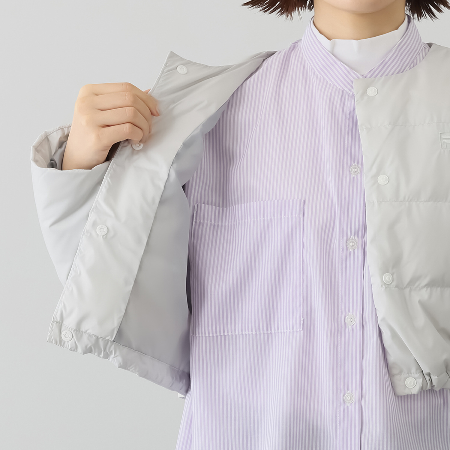 フィラ はっ水・防風 軽量ダウンボレロ