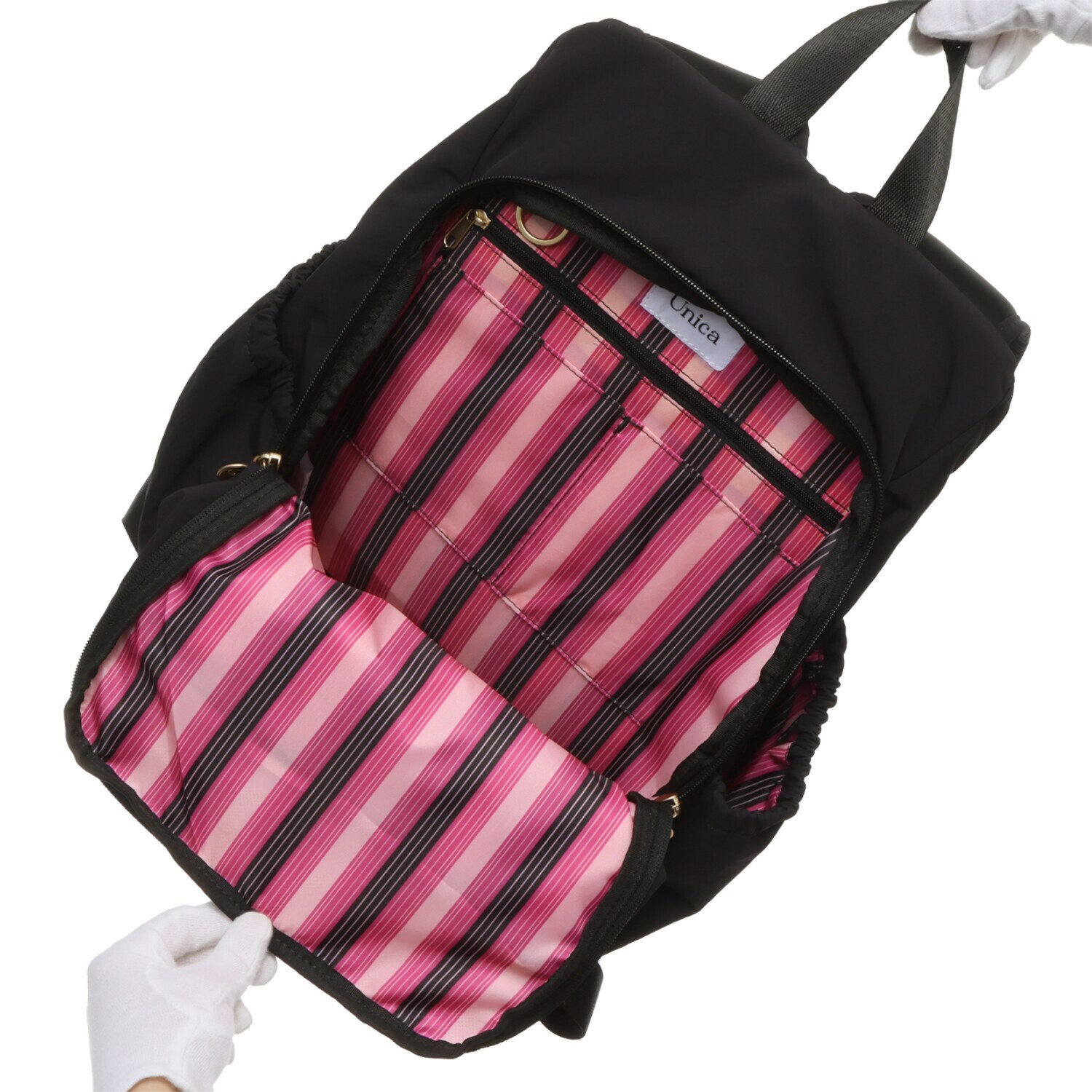 ウニカ 人間工学に基づいた ふんわりギャザー 軽量リュック