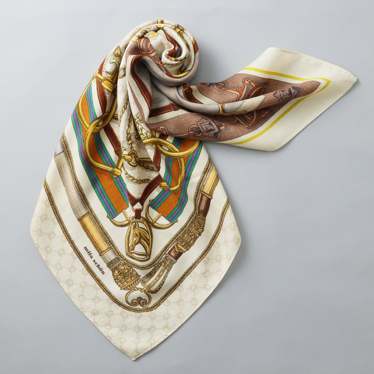 ミラ・ショーン ウールシルク スヌードスカーフ