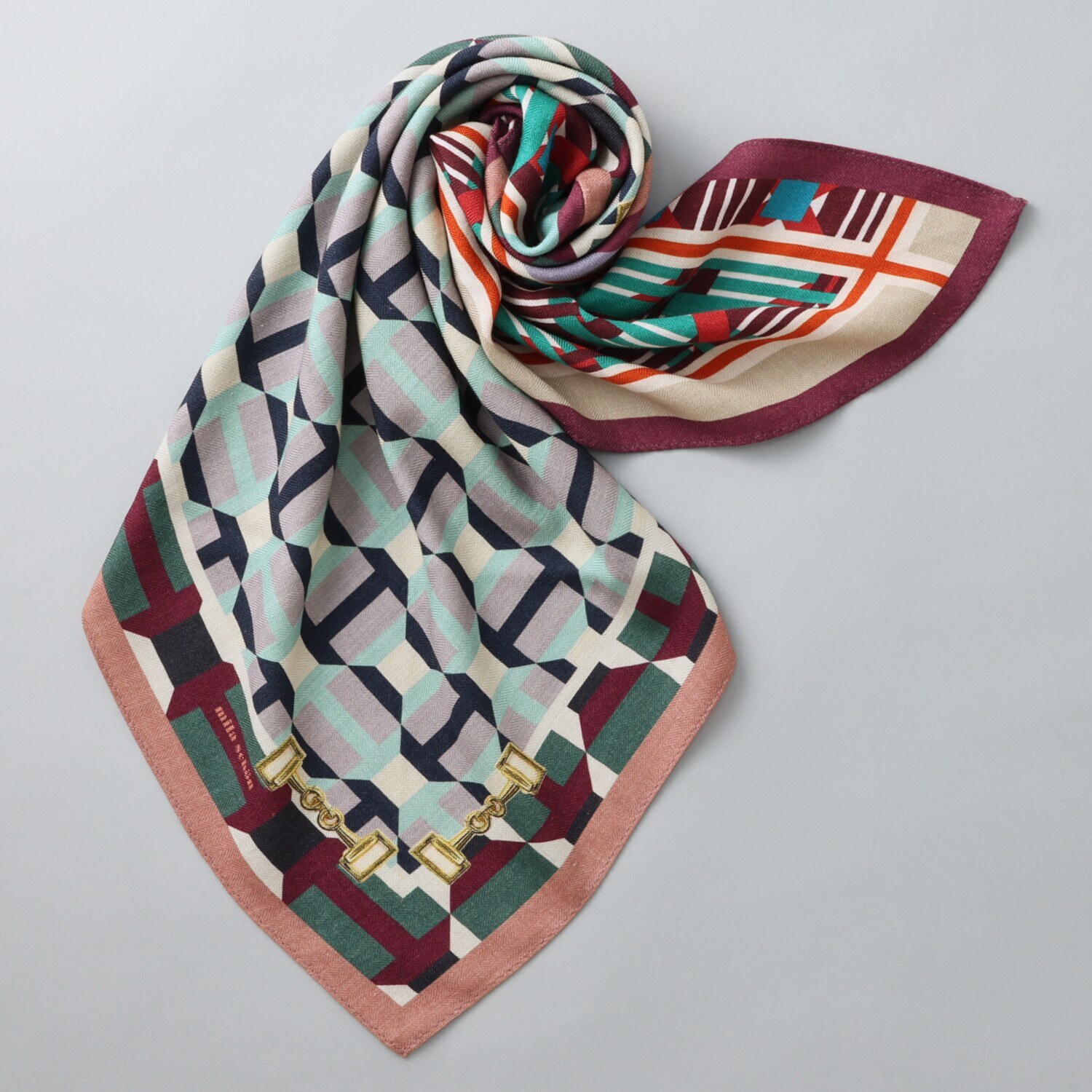 ミラ・ショーン ウールシルク スヌードスカーフ