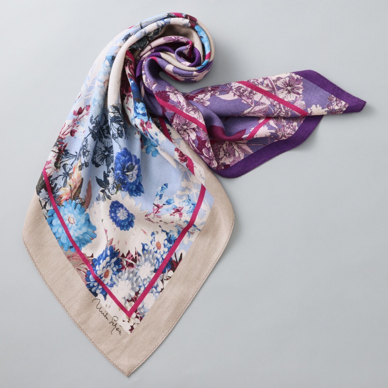 ミラ・ショーン ウールシルク スヌードスカーフ