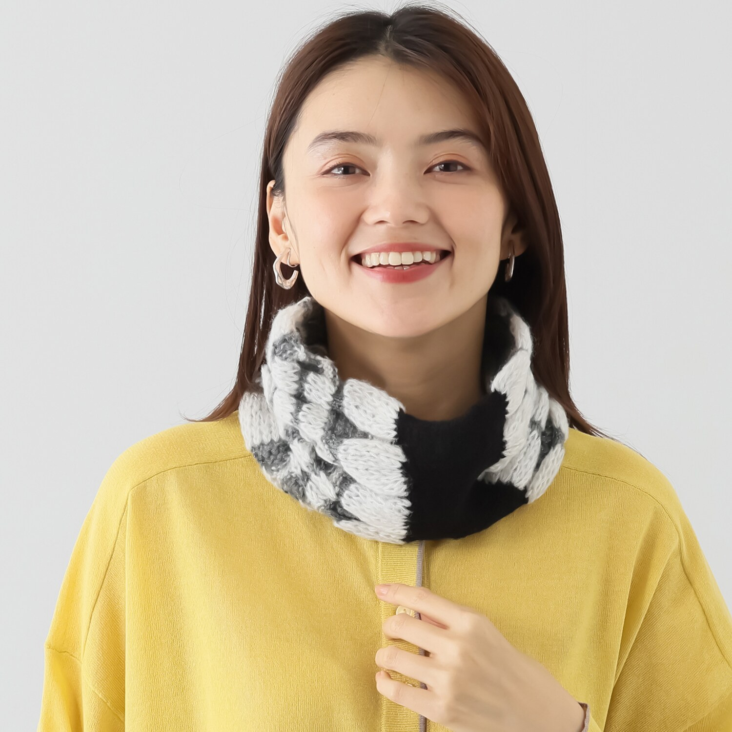 ルナルーチェ 日本製 ニットプチスヌード