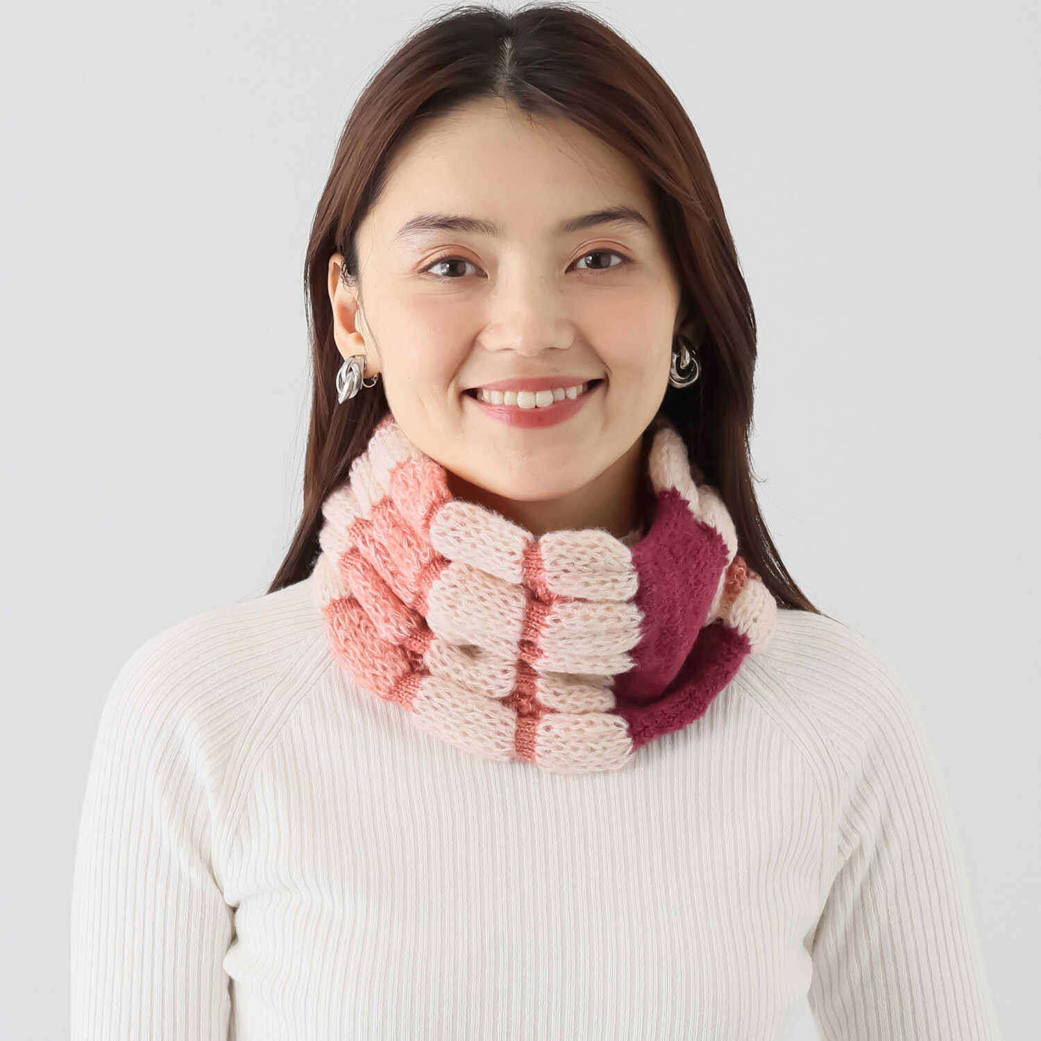 ルナルーチェ 日本製 ニットプチスヌード