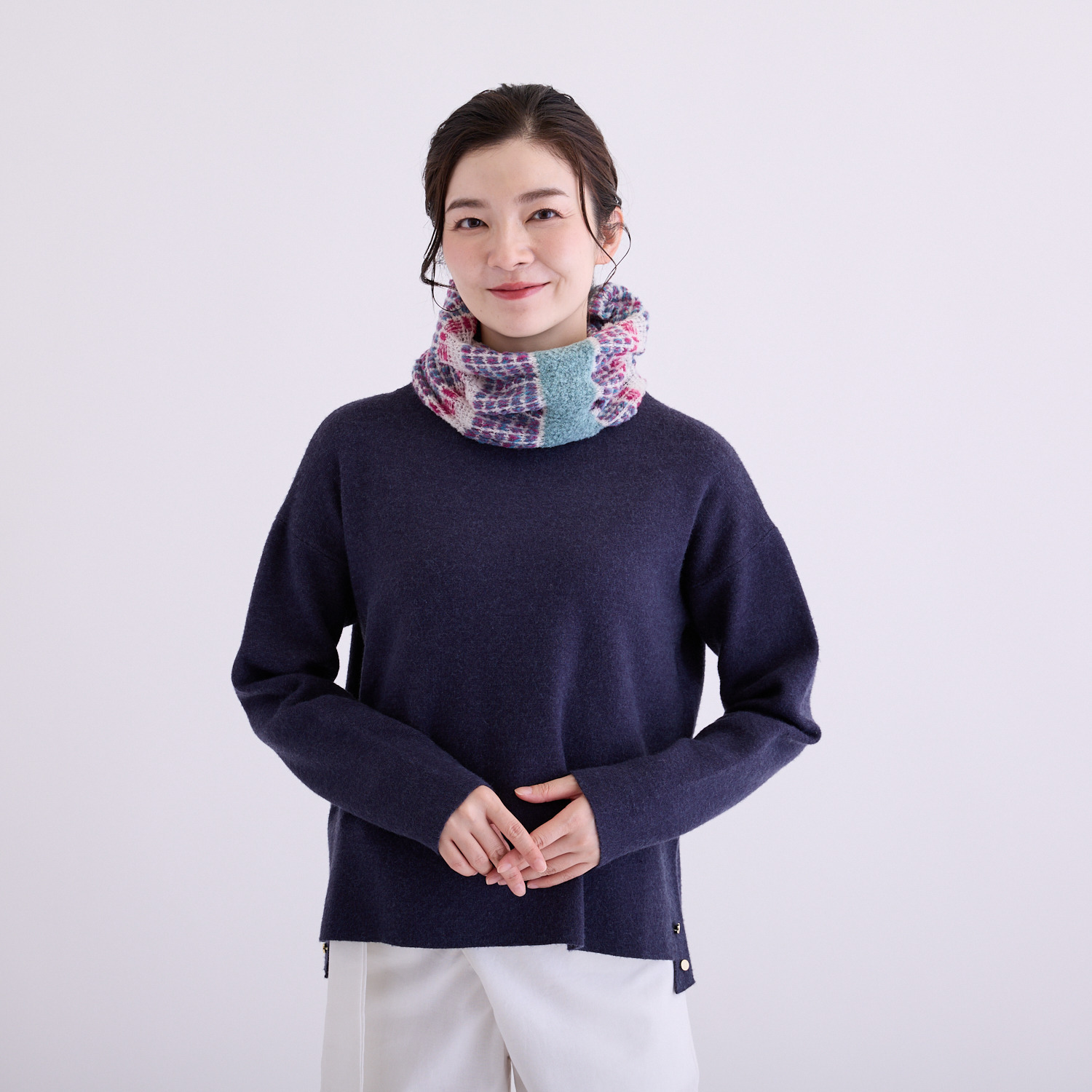 ルナルーチェ 日本製 ニットプチスヌード