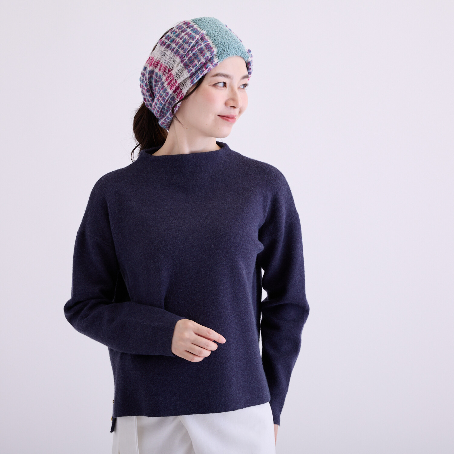 ルナルーチェ 日本製 ニットプチスヌード