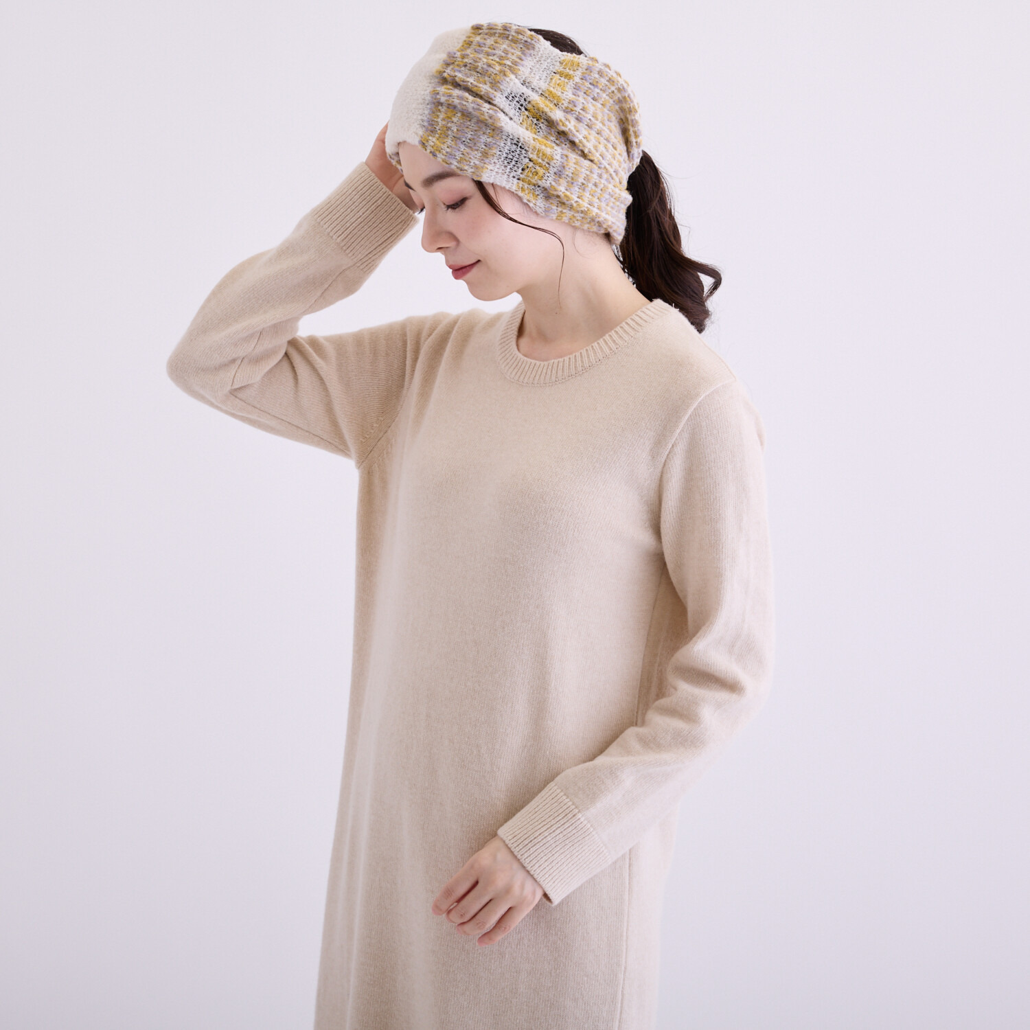 ルナルーチェ 日本製 ニットプチスヌード