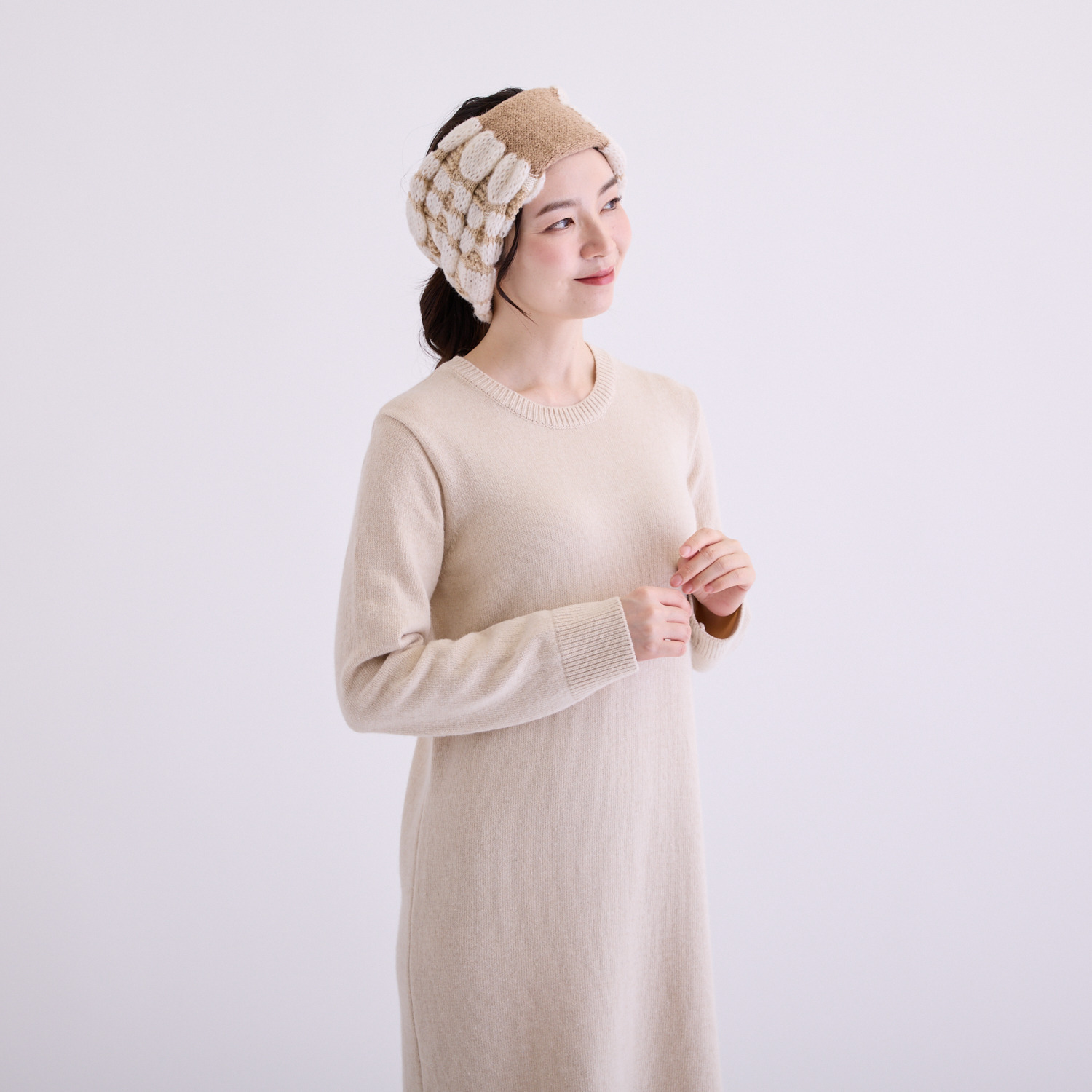 ルナルーチェ 日本製 ニットプチスヌード