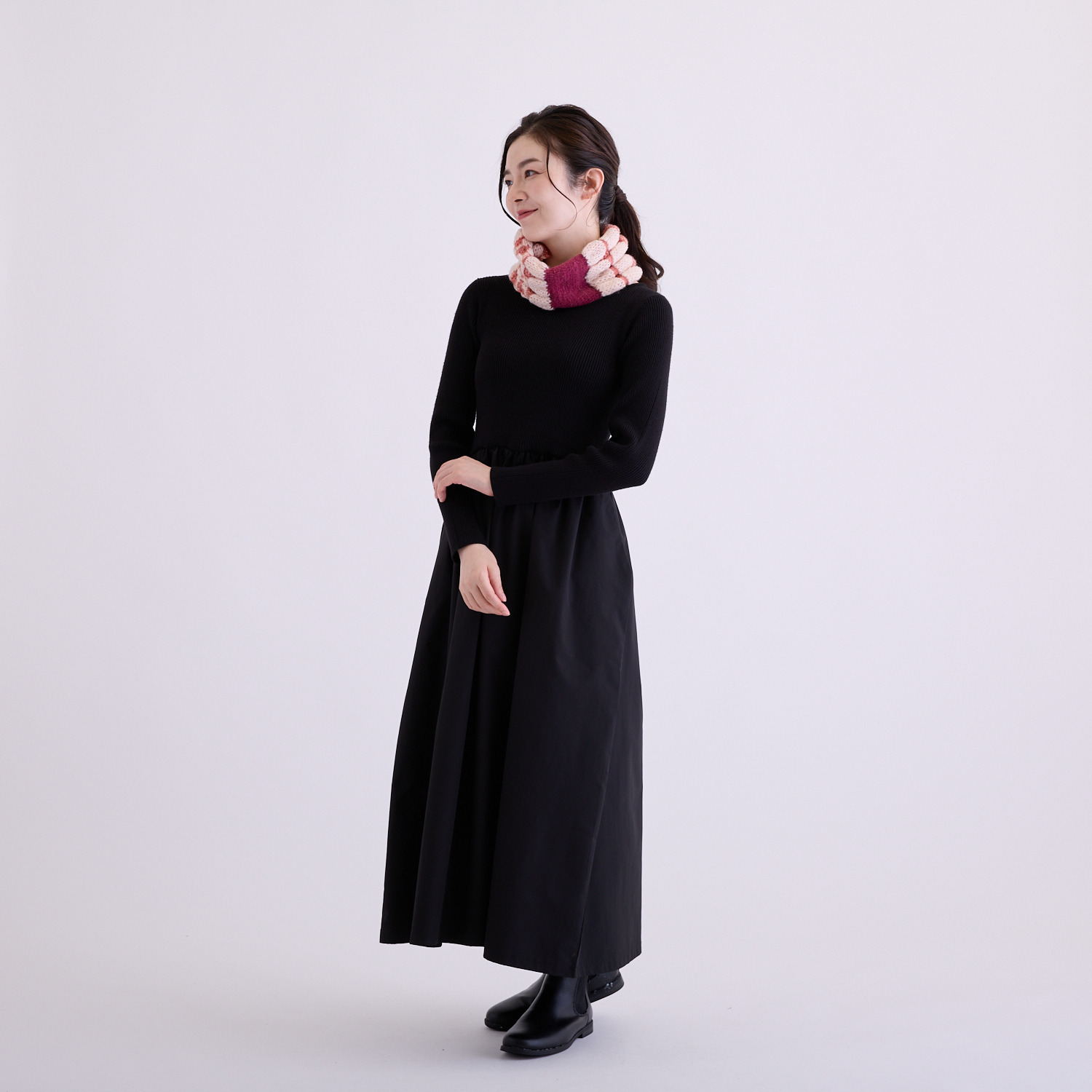 ルナルーチェ 日本製 ニットプチスヌード