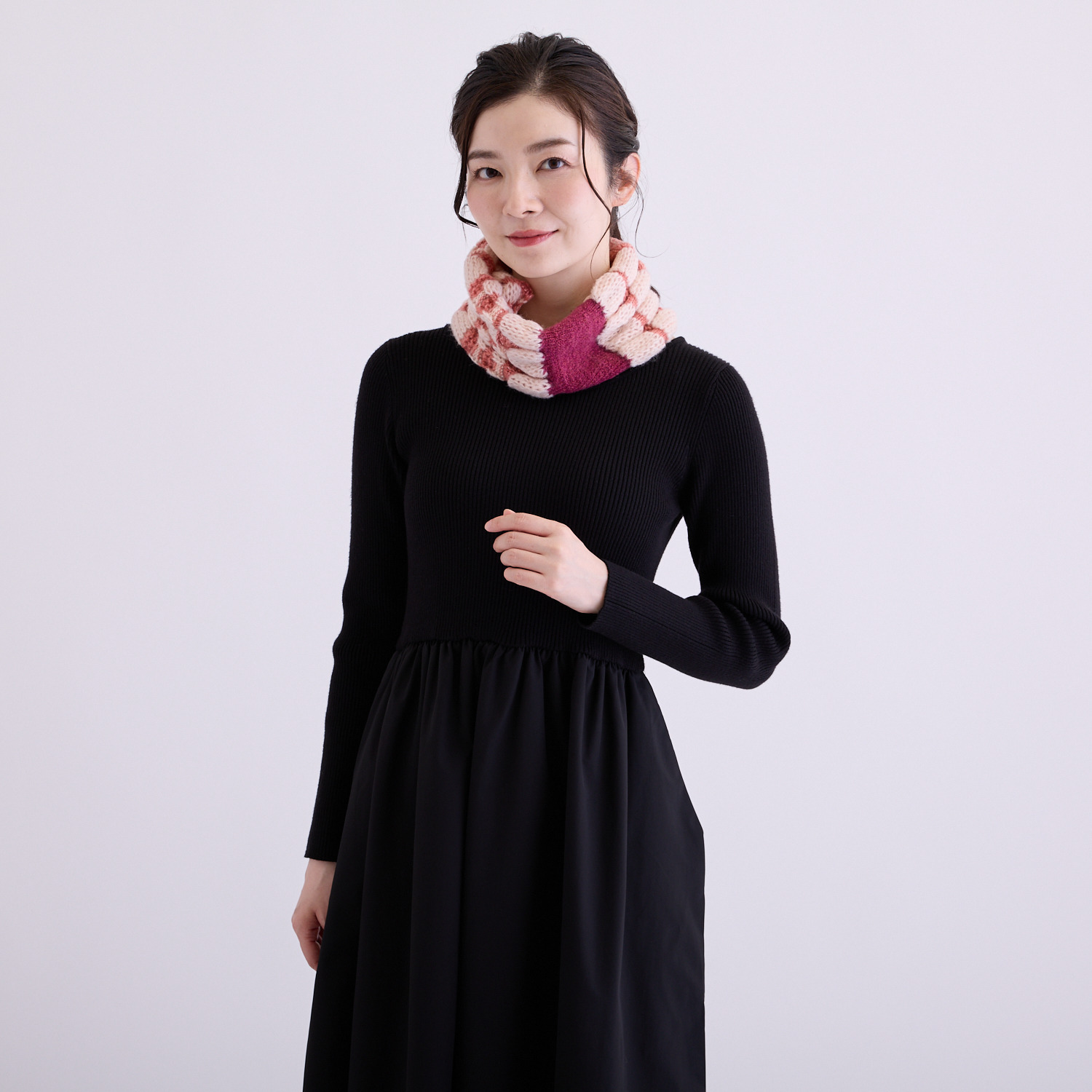 ルナルーチェ 日本製 ニットプチスヌード